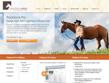 Tablet Screenshot of paddockpro.com